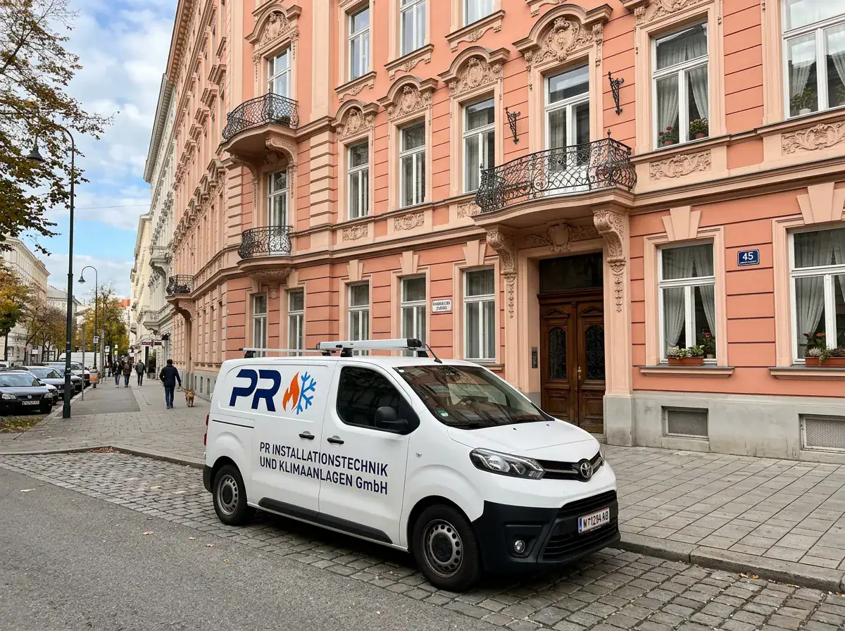 Service-Fahrzeug der PR Installationstechnik in Wien